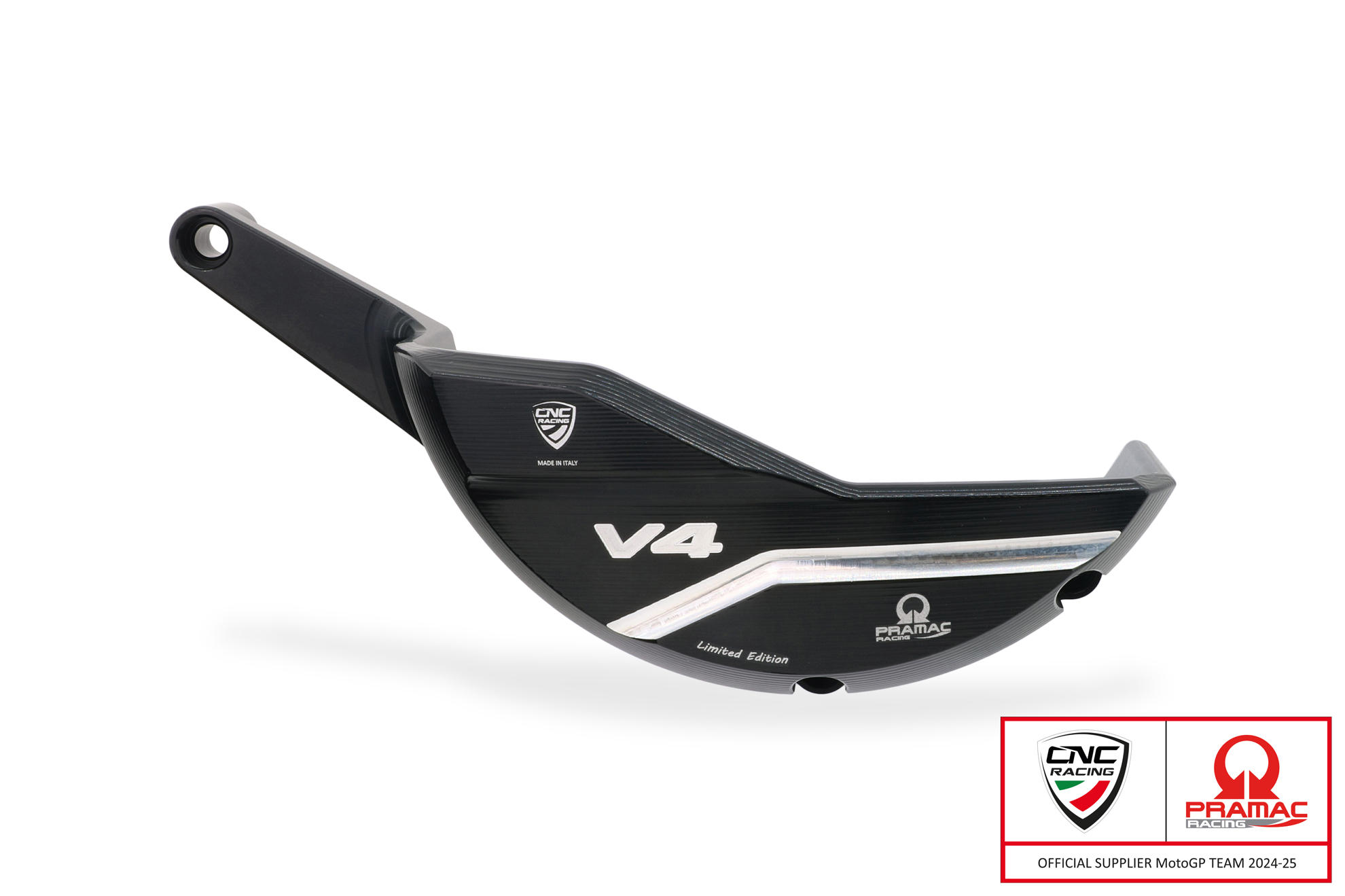 CNC Racing PRAMAC RACING LIMITED EDITION RPS Generator Guard for Ducati Diavel V4 CNC Racing PRAMAC RACING LIMITED EDITION RPS Generator Guard for Ducati Diavel V4